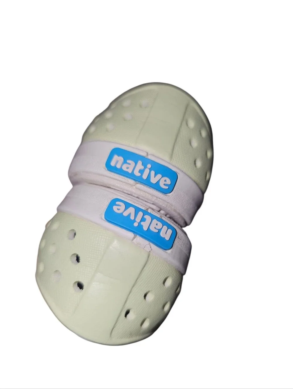 Native Kids White Slip-On  Shoes with Perforated Design